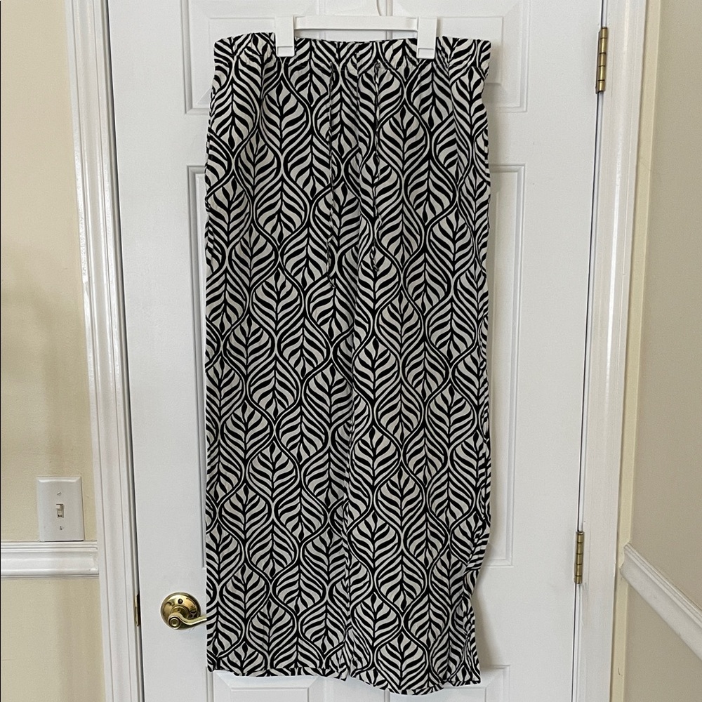 H&M Linen blend wide leg pants, XL